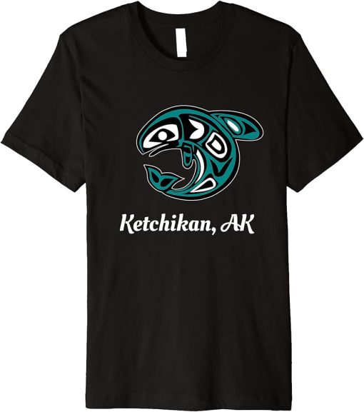 Ketchikan Alaska Native American Tribal Orca Killer Whale Premium T-Shirt