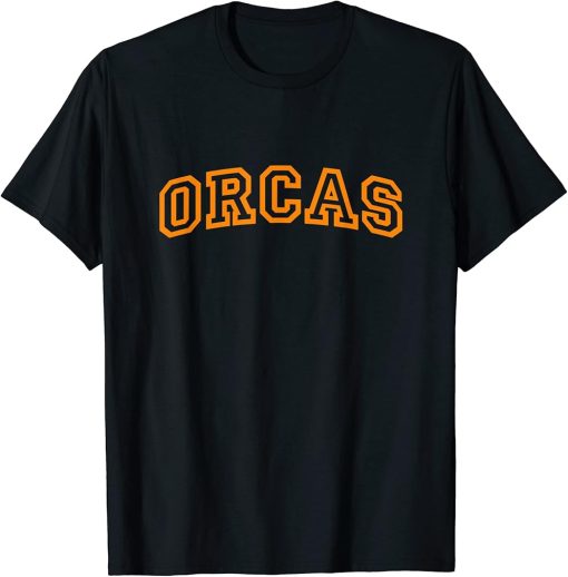 Orcas Arch Logo Vintage University Alumni Style T-Shirt