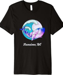 Nanaimo BC Japanese Paint Geometric Orca Killer Whale Premium T-Shirt