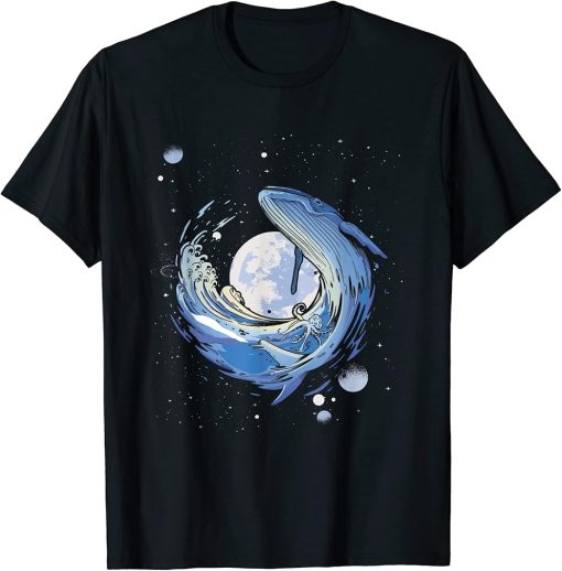 Humpback whale in Space | Funny Beluga Orca Blue whale T-Shirt